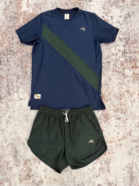 Tracksmith Other - Tracksmith, Navy and Green, Van Cortlandt Running Shirt and Shorts Set | Men’s S